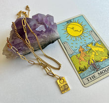 Load image into Gallery viewer, Tarot Necklace- The Moon with a Digital Tarot Reading