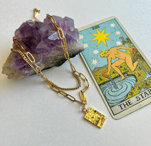 Load image into Gallery viewer, Gold Star Tarot Necklace