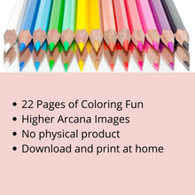 Load image into Gallery viewer, Tarot Coloring Book | PDF Printable | Higher Arcana | Downloadable
