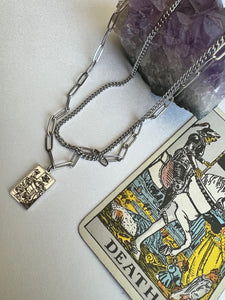 Tarot Necklace- Death with a Digital Tarot Reading