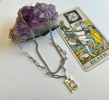 Load image into Gallery viewer, two strand tarot necklace silver
