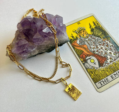 The Empress Tarot Necklace Gold